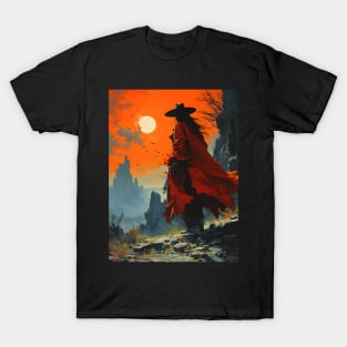 Bloodlust Chronicles: Immortal Bounty Hunts, Gothic Vampire Saga, and Supernatural Adventure in Anime-Manga Art T-Shirt